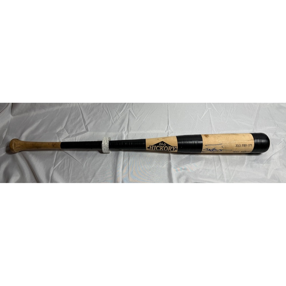 Old Hickory Mike Nickeas Signed Game Used Bat Frisco RoughRiders 33.5 PRO CP1